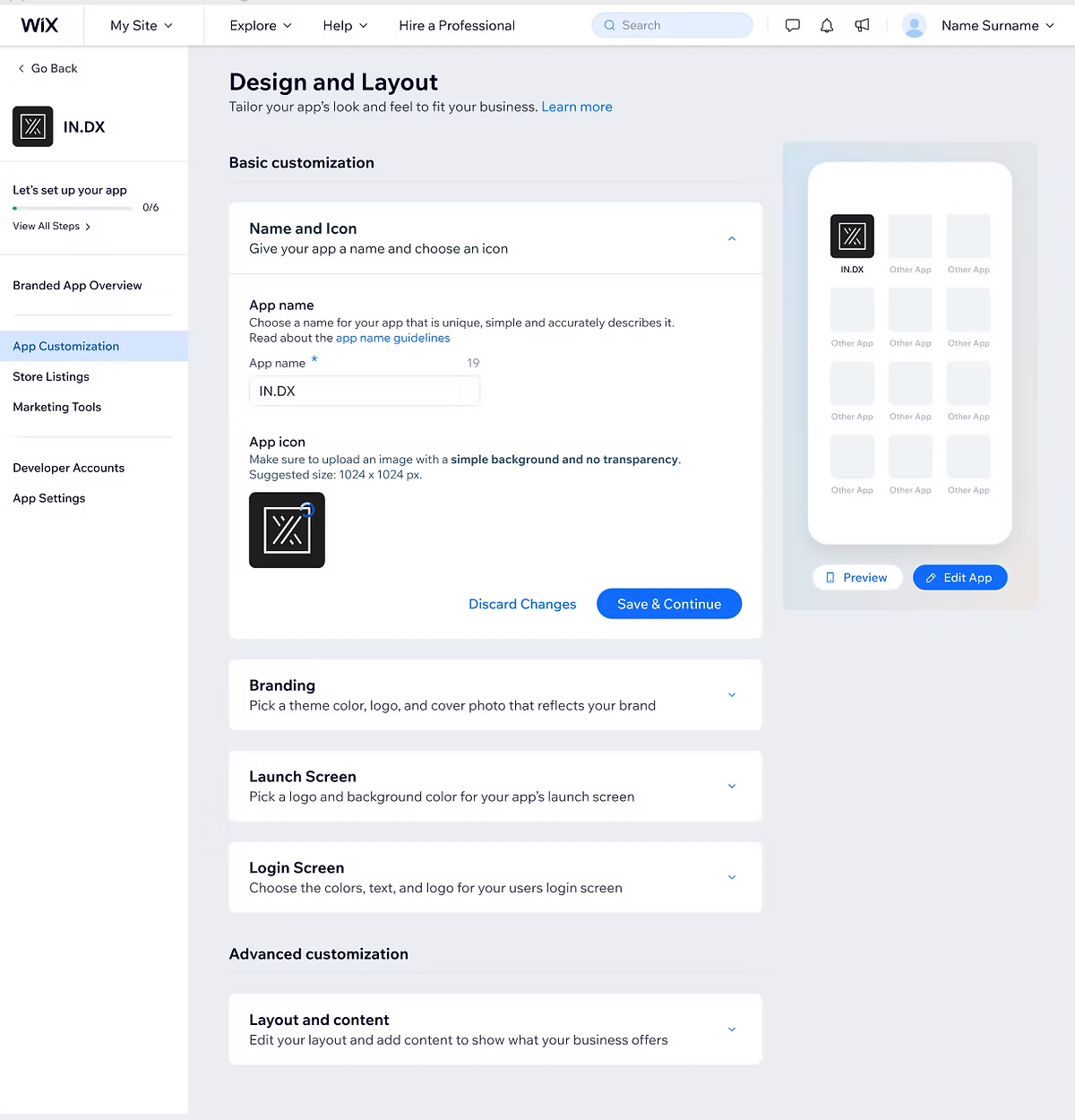 App customization: naming, icon and branding in plain language
