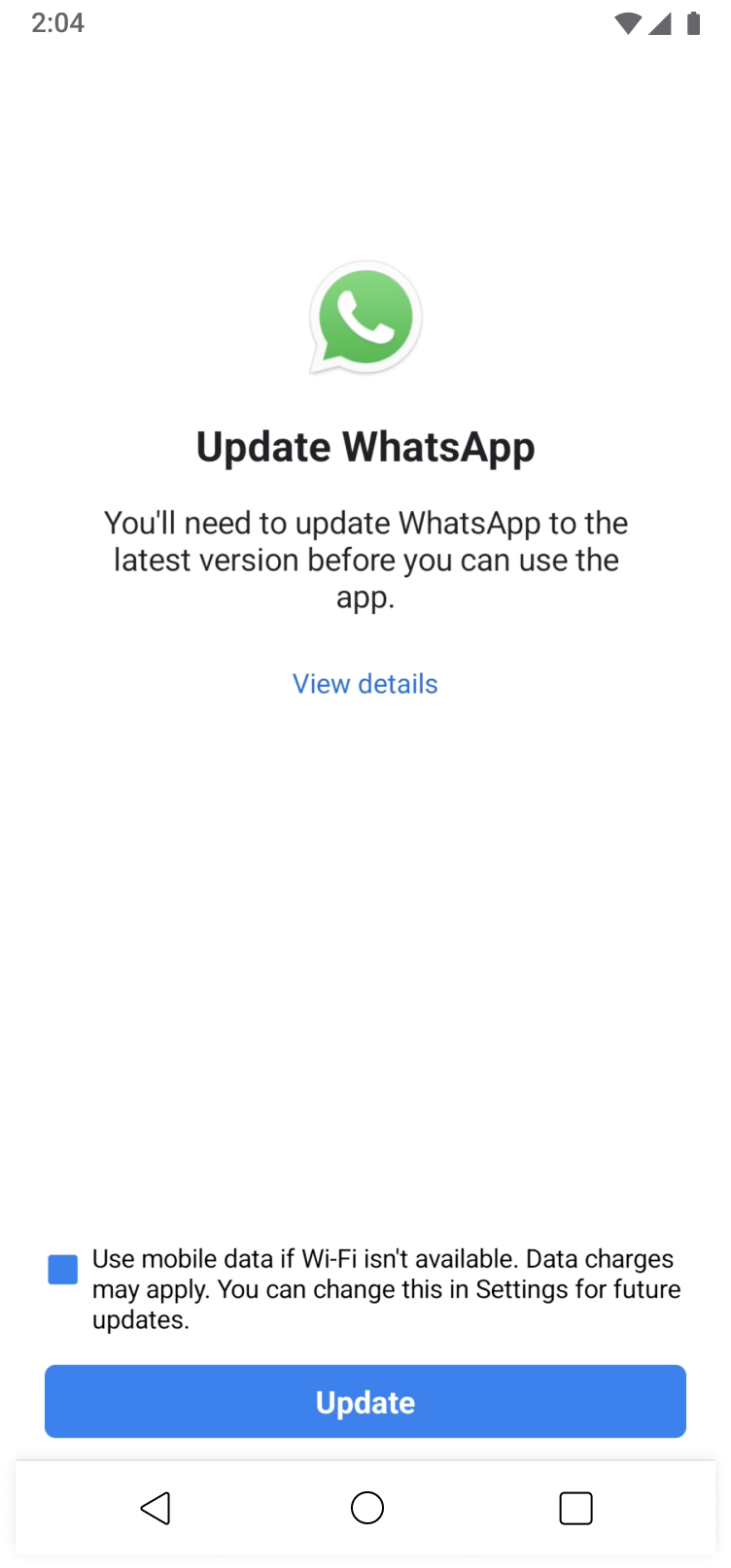 Update prompt