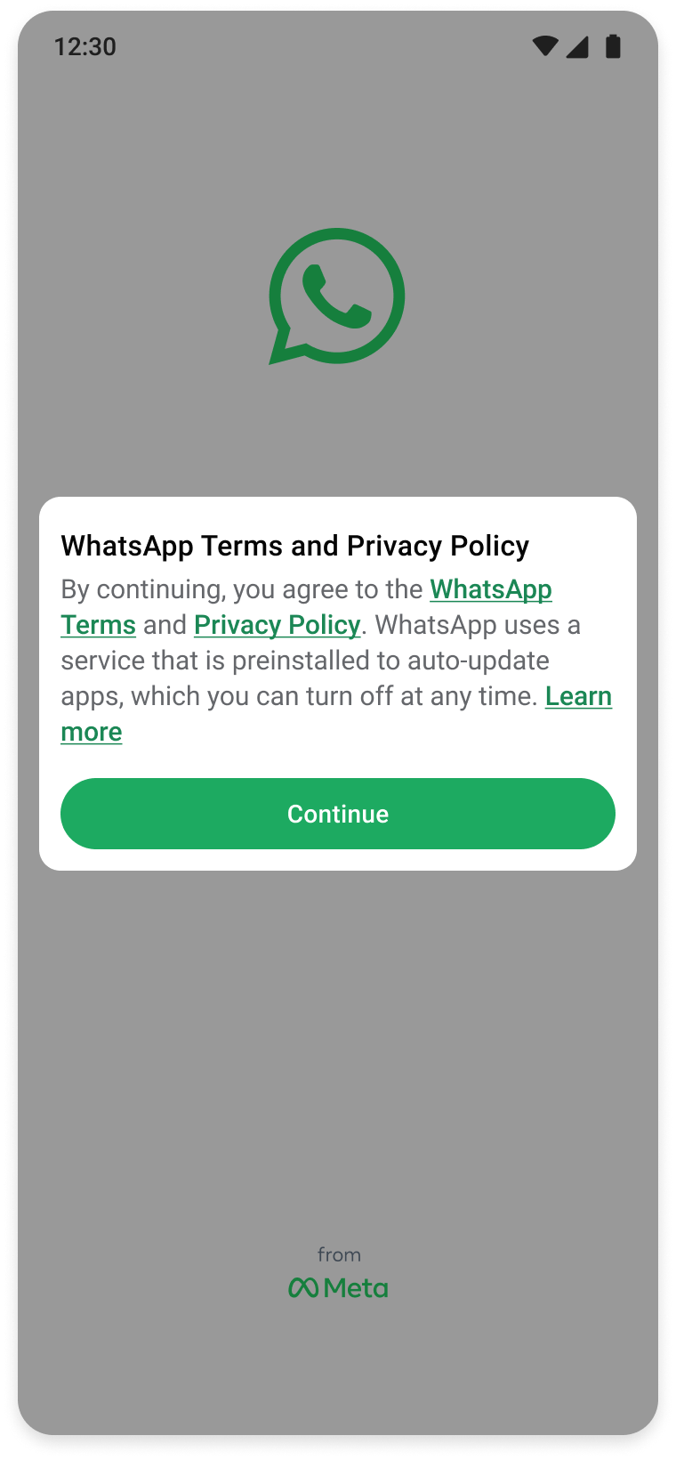 WhatsApp terms and privacy policy